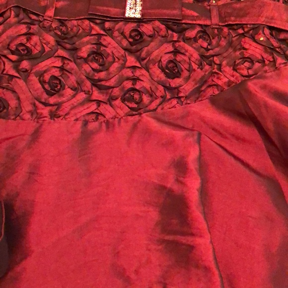 - 🎟🎭Isabella and Chloe Burgundy party dress girls 7 - Picture 3 of 6